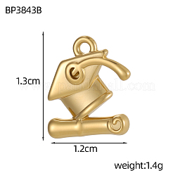 304 Stainless Steel Charms&nbsp;STAS-OY009-69G