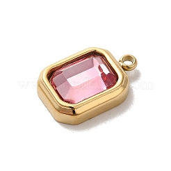 304 Stainless Steel Glass Pendants&nbsp;X-STAS-L022-062G-06