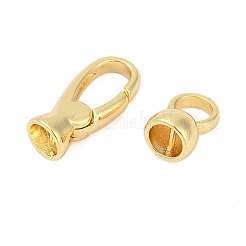 Brass Fold Over Clasps&nbsp;KK-U016-25G