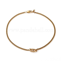 Unisex 304 Stainless Steel Curb Chain Necklaces & Bracelets Jewelry Sets&nbsp;SJEW-JS01171