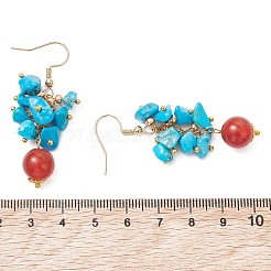 3 Pairs Natural & Synthetic Mixed Stone Dangle Earrings&nbsp;EJEW-MZ00722