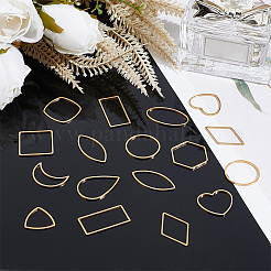 48Pcs 12 Style 304 Stainless Steel Linking Rings&nbsp;STAS-UN0041-34