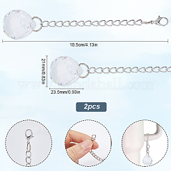 2Pcs Round Resin Pendant Decoration&nbsp;HJEW-SC0001-69