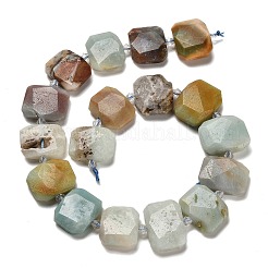 Natural Flower Amazonite Beads Strands&nbsp;G-H078-B23-01