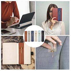 6Pcs 6 Colors Imitation Leather Pen Holder&nbsp;ABAG-CP0001-15B