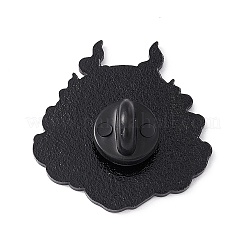 Skull with Flame Enamel Pin&nbsp;JEWB-A005-18-01