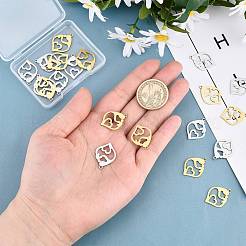 20PCS 2 Colors 201 Stainless Steel Pendants&nbsp;STAS-DC0004-13