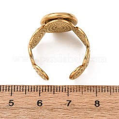 Spiral 304 Stainless Steel Cuff Ring Components&nbsp;STAS-P454-02C-G
