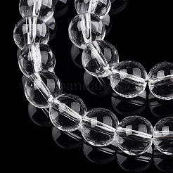 Baking Paint Transparent Glass Round Bead Strands&nbsp;DGLA-Q022-8mm-01