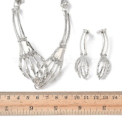 Alloy Pendant Necklaces & Stud Earrings for Women&nbsp;SJEW-B021-01P