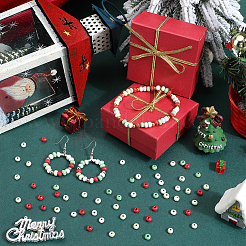 800 pcs 4 Colors Christmas Theme Wood Beads&nbsp;WOOD-SC0001-84