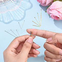 Brass Flat Head Pins&nbsp;KK-YW0004-02D-G