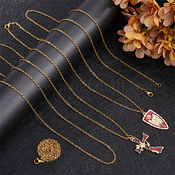 30Pcs Ion Plating(IP) 304 Stainless Steel Flat Cable Chain Necklaces Set for Men Women&nbsp;STAS-BBC0005-01