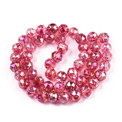 Transparent Electroplate Glass Beads Strands&nbsp;EGLA-N006-077G
