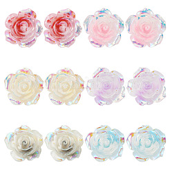 30Pcs 6 Colors Luminous Resin Cabochons&nbsp;CRES-TA0001-79