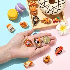 12Pcs 12 Styles Bread Themed Resin Pins&nbsp;JEWB-CJ0003-09