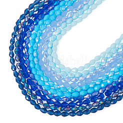 10Strands 10 Colors Transparent Glass Beads Strands&nbsp;EGLA-TA0013-24C
