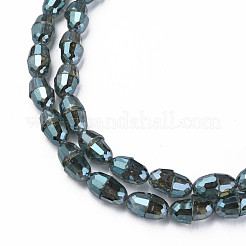 Electroplate Transparent Glass Beads Strands&nbsp;EGLA-N002-35-F03