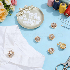 6Pcs Alloy Rhinestone Cufflinks&nbsp;FIND-NB0007-41A