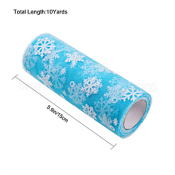 Snowflake Deco Mesh Ribbons&nbsp;OCOR-BC0006-05L