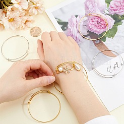 40Pcs 2 Colors Adjustable Iron Expandable Bangle Making&nbsp;BJEW-SP0001-01