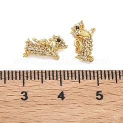 Brass Micro Pave Cubic Zirconia Pendants&nbsp;KK-A291-24A-G