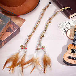 2Pcs Elastic Wrapped Core Cord & Flat Faux Suede Cord Wigs&nbsp;HJEW-PH02262