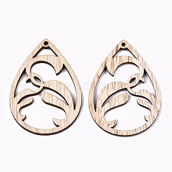 Unfinished Hollow Wood Big Pendants&nbsp;WOOD-N006-110