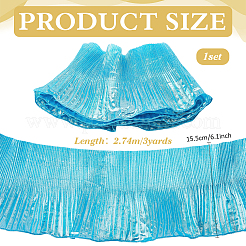 3 Yards Polyester Ruffled Trimming&nbsp;DIY-FG0006-05D