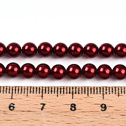 Baking Paint Pearlized Glass Pearl Bead Strands&nbsp;HY-N002-5mm-A13