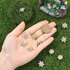 4Pcs 4 Styles K9 Glass & Cubic Zirconia Connector Charms&nbsp;FIND-YW0011-98