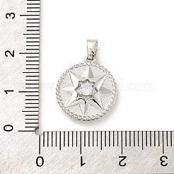 Brass Micro Pave Cubic Zirconia Pendants&nbsp;KK-U033-05P