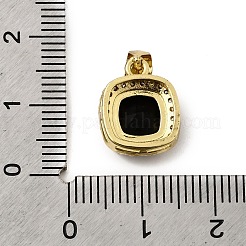 Brass Micro Pave Cubic Zirconia Pendants&nbsp;KK-I360-079G