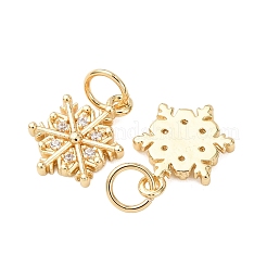 Brass Micro Pave Cubic Zirconia Pendants&nbsp;KK-D019-12G