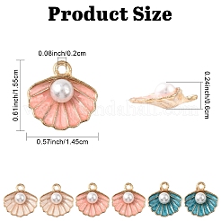 20Pcs Zinc Alloy Enamel Pendants&nbsp;ENAM-YW0006-11LG-01