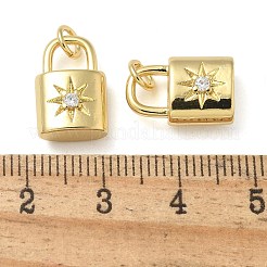 Rack Plating Brass Micro Pave Cubic Zirconia Pendants&nbsp;KK-K392-27G