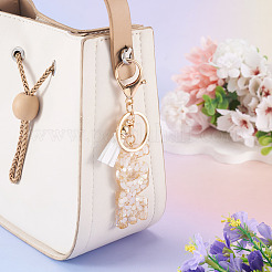 Alloy & Resin Tassel Keychainss&nbsp;AJEW-TADJ0001-20G-03