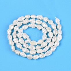 Natural Baroque Keshi Pearl Beads Strands&nbsp;PEAR-N031-01B