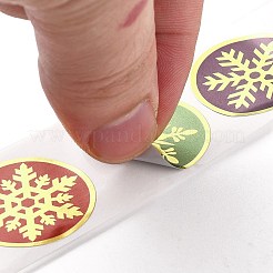 Christmas Themed Flat Round Roll Stickers&nbsp;LS-DIY-B045-14