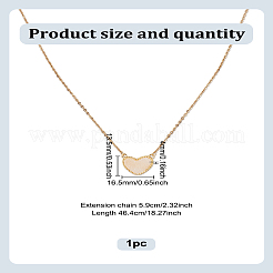 1Pc Brass & Druzy Resin Heart Pendant Necklaces&nbsp;NJEW-LP0009-36