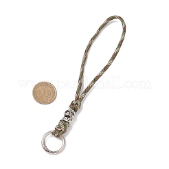 5Pcs 5 Colors Alloy Skull 7 Inner Cores Polyester & Spandex Cord Ropes Pendant Decorations&nbsp;HJEW-JM04319