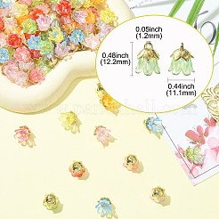 90Pcs 9 Colors Acrylic Pendants&nbsp;OACR-CJ0002-58