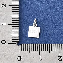 925 Sterling Silver Square Charms&nbsp;STER-A048-07S