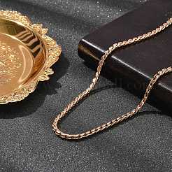 3MM 304 Stainless Steel Serpentine Chain Necklaces for Women&nbsp;NJEW-B131-06RG