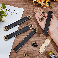 4 Bags Rectangle PU Leather Bag Handles&nbsp;DIY-CL0001-37B