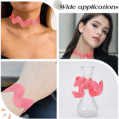 10 Yards Polyester Wavy Fringe Trim Ribbon&nbsp;OCOR-GF0002-49B