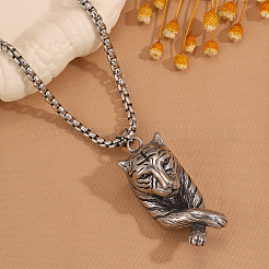 Vintage 04 Stainless Steel Pendant Necklaces for Men&nbsp;WG30589-01