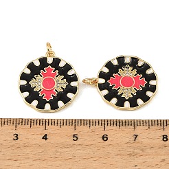 Brass Micro Pave Clear Cubic Zirconia Pendants&nbsp;CU-CBA9175-12G