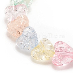 Candy Color Acrylic Heart Beaded Stretch Bracelet for Kids&nbsp;BJEW-JB08241