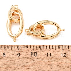 Brass Fold Over Clasps&nbsp;KK-CBACC01-02G